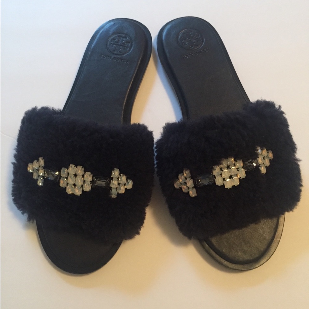 Tory Burch Aspen Shearling Slide Size 7 NWT